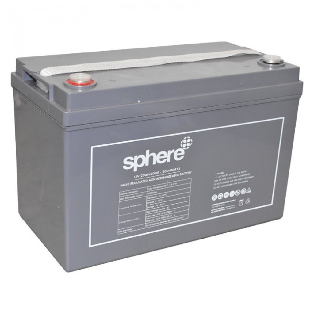 Sphere 500-00822 12V 120AH AGM Deep Cycle Battery
