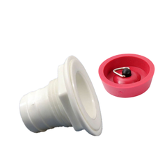 Camec 25mm Straight Waste Outlet with Red Plug