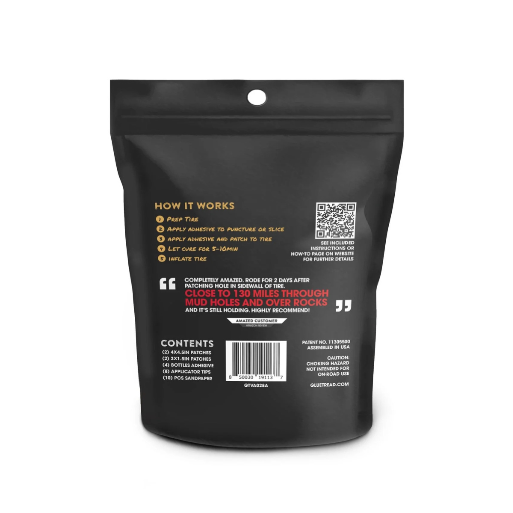 Gluetread GTVA028A Full Size Sidewall Repair Kit