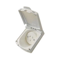 Clipsal White 10A Modern Style Outlet