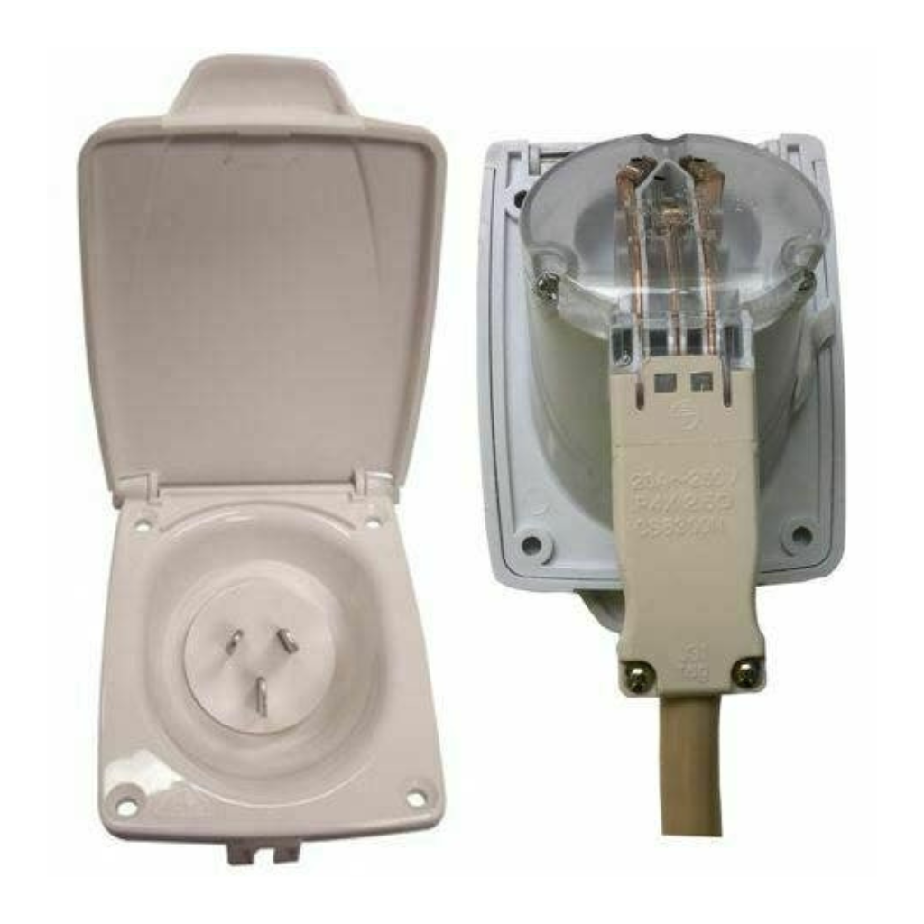 CMS 500-04312 White 15A Power Inlet