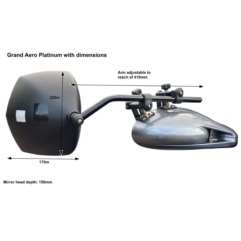 Milenco MIL6613 Grand Aero Platinum Towing Mirrors (Pair)