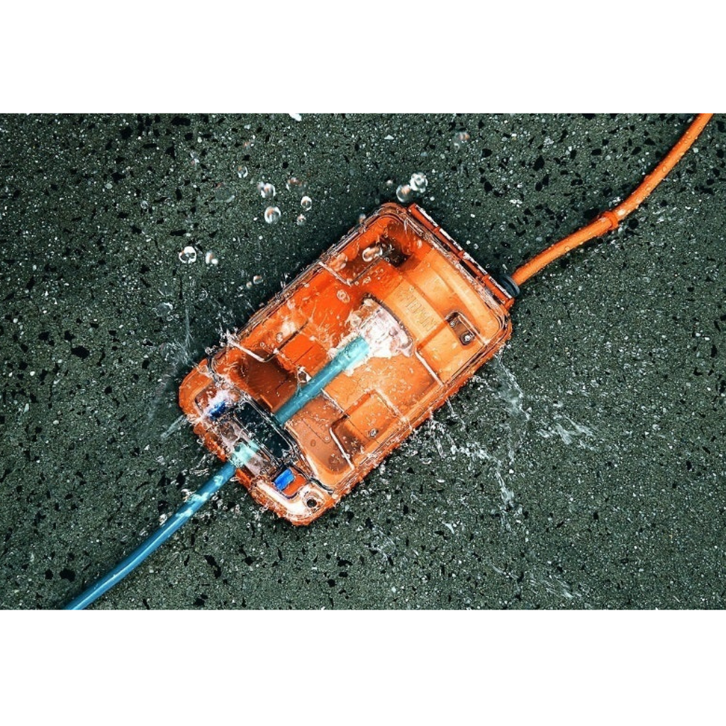 Ampfibian RV Plus 15A to 10A Weatherproof Adaptor with RCD