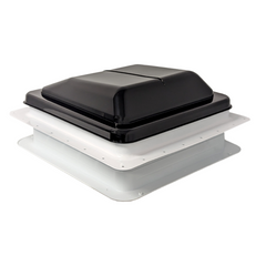 Coast RV 650-00480 14x14 Black Wind-Up Roof Vent With 12V Fan