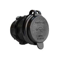 Enerdrive EA-USB-02 Dual USB-A LED Round Socket with Waterproof Cover