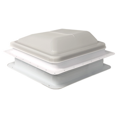 Coast RV 650-00474 14x14 White Wind-up Roof Vent With 12V Fan