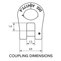 Mawby Hook 13MM Trailer Safety Chain Coupling 3.5T