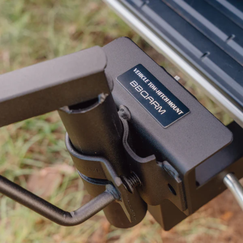 BBQARM BQA650-TRAYREGBLK-VTM Black Regular Tray With 650mm Arm & Vehicle Tow Hitch