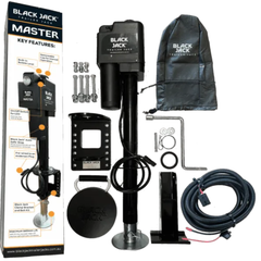 Black Jack BJTJ-MASTER-1001 Electric Trailer Jack with Clamp & Wiring Harness Kit