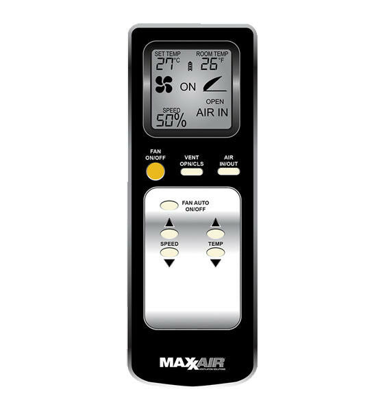 MaxxFan Deluxe with Rain Dome, Thermostat, Power Lift & Remote (16)