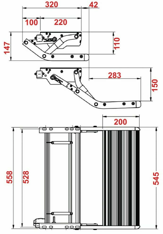 Transeng TRA-SM545 Single Manual Pull Out Step