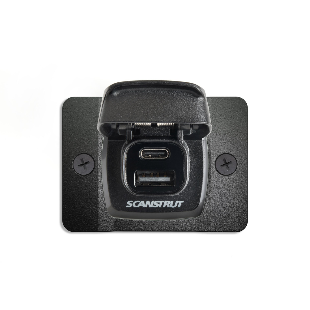 Scanstrut SC-USB-F2 Flip Pro Fast Charge Dual USB Socket with Front Fit Bezel