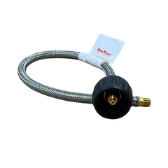 LCCFP141450F Type F LCC27 x 1/4" Inv. Flare Flexible Handwheel Pigtail (450mm) - Suits Twin Cylinders