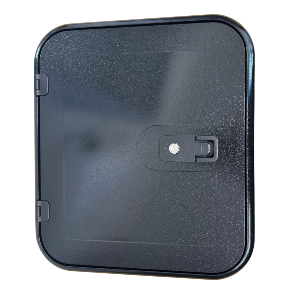 Coast Door 1 Black 399 x 349 with Black Lock