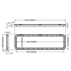 Coast Door 5 M500-140 White 288 x 953