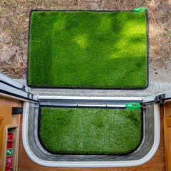Muk Mat Green Caravan Step 58 x 26cm Black Trim
