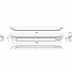 Transeng TRA-LEDAW500W-DIM Dimmable White 500mm Dual 12V Awning Light with Switch