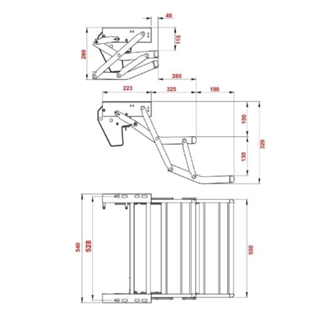 Transeng TRA-DM545 Double Manual Pull Out Step