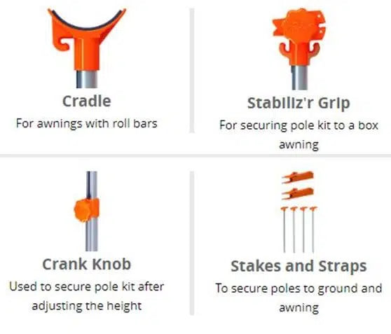 Carefree Awning HD Support Pole Kit