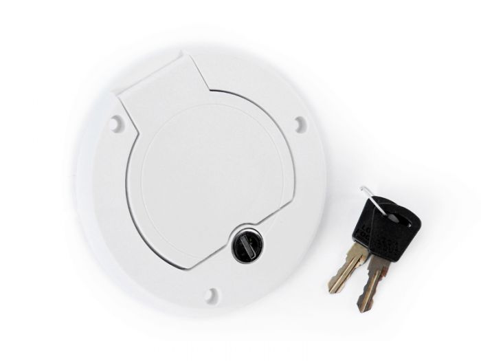 Camec White LH Lockable Water Filler