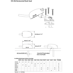 Scanstrut DS-H6 Grey Horizontal Cable Seal