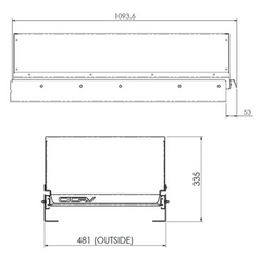 Coast RV 250-07402 Slide Out Tray High Side Extension Kit- 1050mm