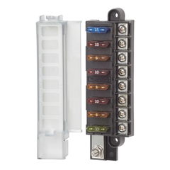 Enerdrive EA-FB-10 Fuse Block 8 Way Positive with Cover and Label Kit