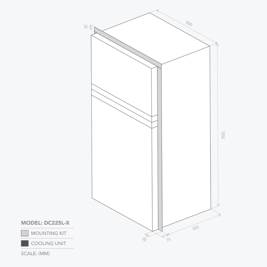 Bushman DC225L-X 225L Heavy Duty Compressor Fridge (NEW)