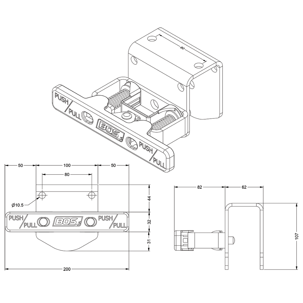 BOS 440-041 400mm Stabiliser Legs (Pair)