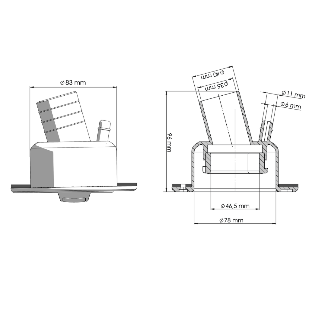Fiamma 94715-006 Black Lockable Water Filler