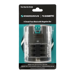 Enerdrive EA-FB-08 Fuse Block 6 Circuits with Negative Bus and Cover