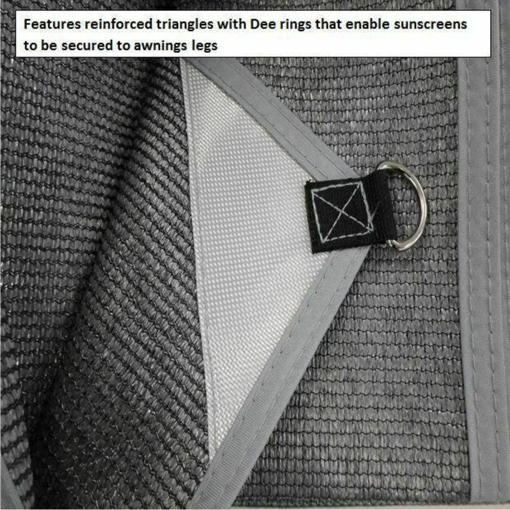 Coast Grey 10' Front Sunscreen To Suit Rollout Awning