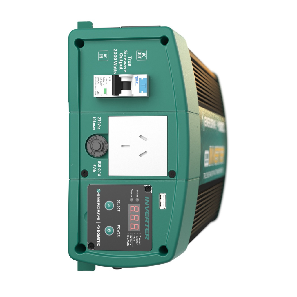 Enerdrive EN1120S-X 2000W 12V True Sine Wave Inverter with AC Transfer & Safety Switch