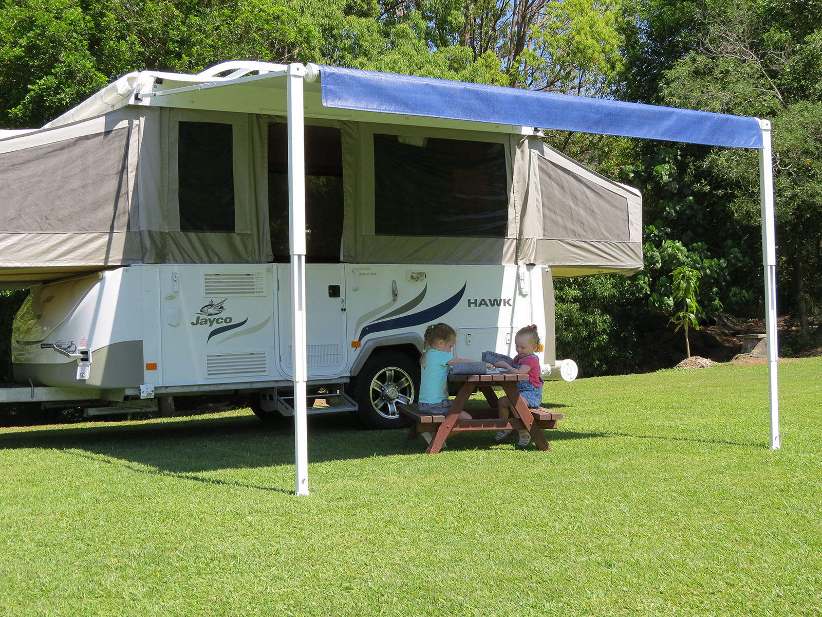 Ezi Camper Awning Arms Complete With Carefree Awning Tube Fabric