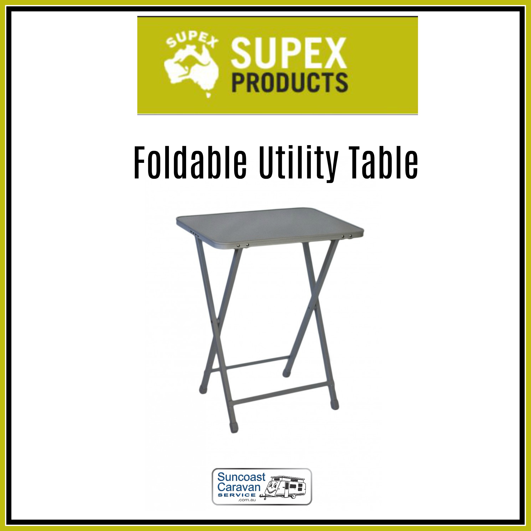 Supex Foldable Caravan Or Camping Utility Table Outdoor Suncoast