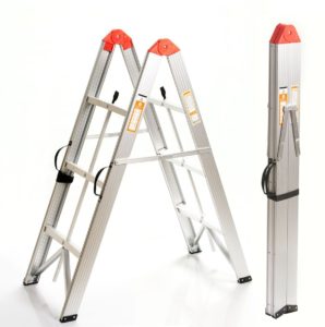 Transeng Collapsible Box Ladder with Storage Bag