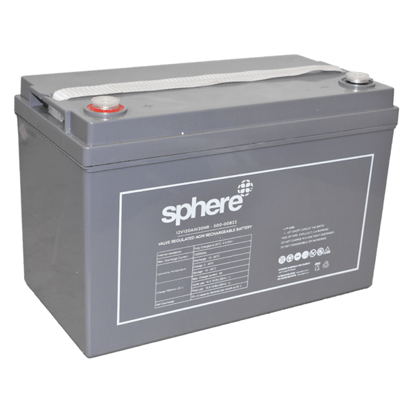 Sphere 500-00822 12V 120AH Valve Regulated AGM Rechargeable Battery