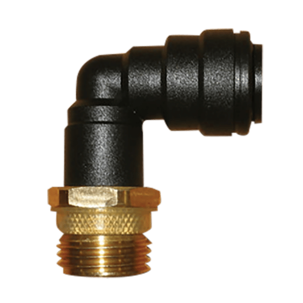 John Guest RM091214 1/2" Brass Male Adaptor With 12 mm Plastic Elbow