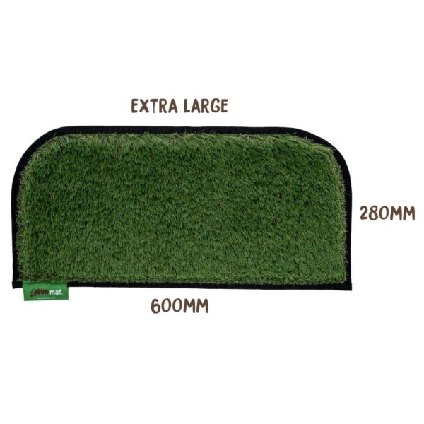 Muk Mat GREEN-XLSTEP-BLACK Caravan Step Extra Large 60 x 28cm Black Trim