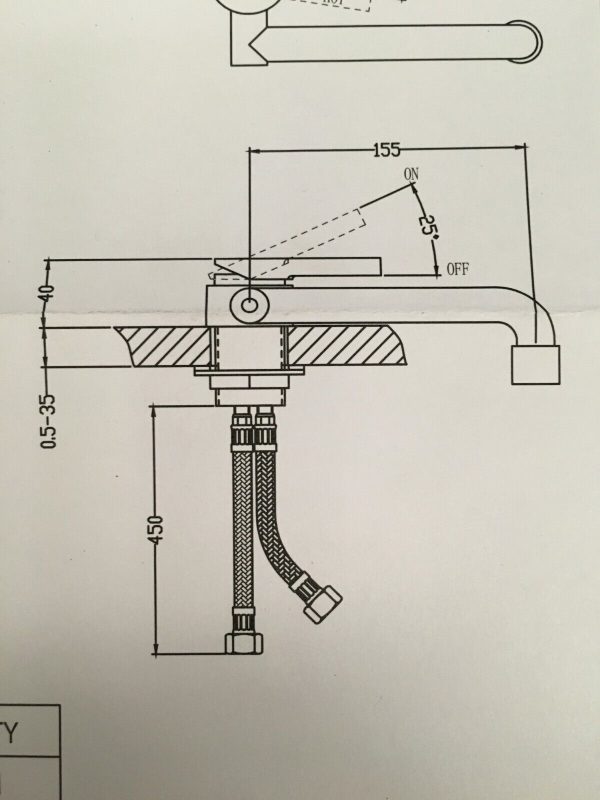 Dometic DM-WT01 Fold Down Hot & Cold Mixer Water Tap - Image 7