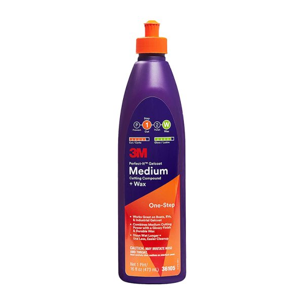 3M Perfect-It Gelcoat Medium Cutting Compound + Wax (473 mL)