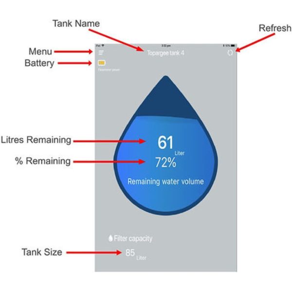 Topargee H2F-BT12 Bluetooth Water Tank Gauge - Image 3