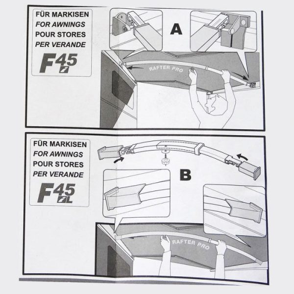 Fiamma 03616A01 Curved Centre Awning Support Rafter Pro for F45 F45S Caravan Box Awning - Image 4