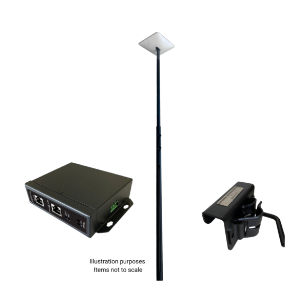 Starlink Integration Kit B PLUS BBQARM Telescopic Starlink RV Pole With UDM - Black Powder Coat