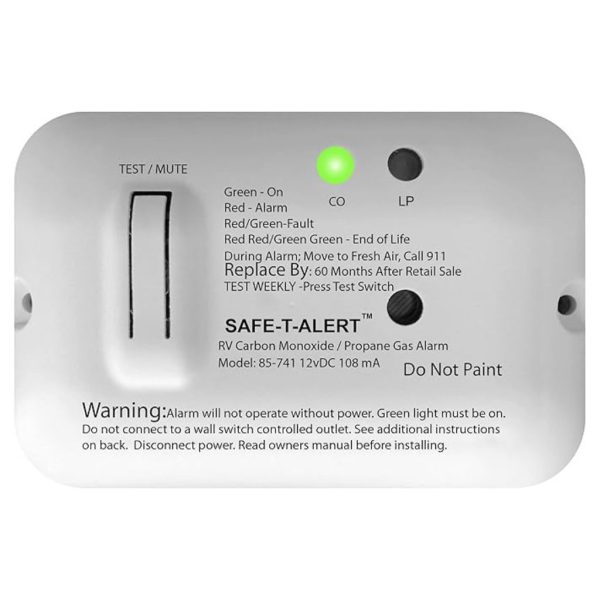 Safe-T-Alert 85-741-WT MTI Gas Carbon monoxide Detector 12v White