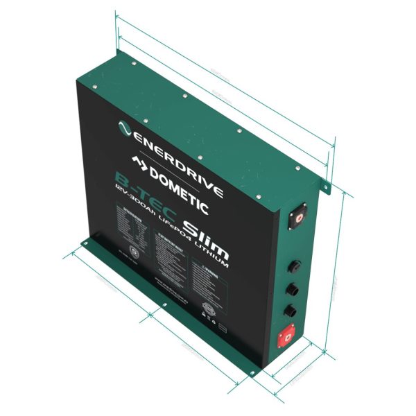 Enerdrive EPL-300BTM-12V B-TEC 300Ah Slim Metal Case Lithium Battery - Image 3