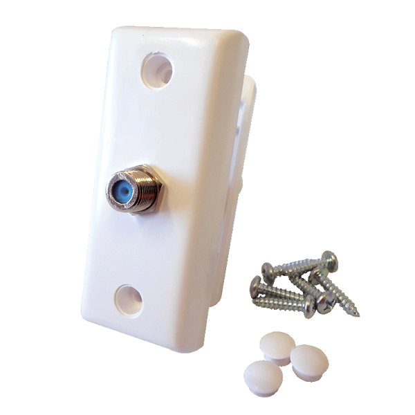 Happy Wanderer HW019 White Thru Van Wall Connector TV Coax Socket