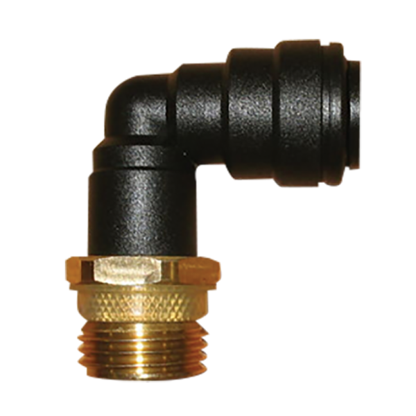 John Guest RM091214 1/2" Brass Male Adaptor With 12 mm Plastic Elbow