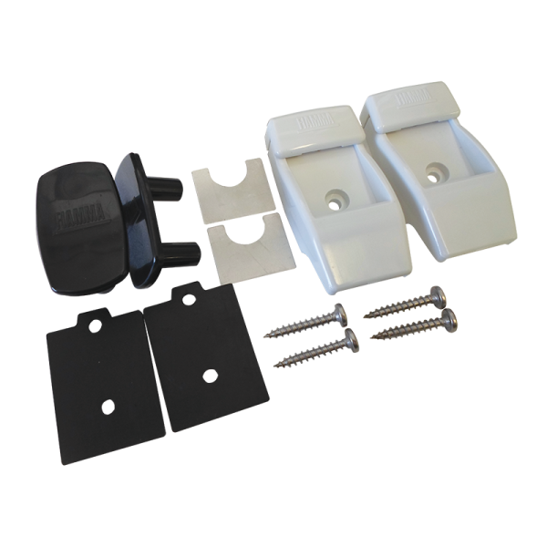 Fiamma 98655-176 White Plastic Leg Wall Bracket Kit