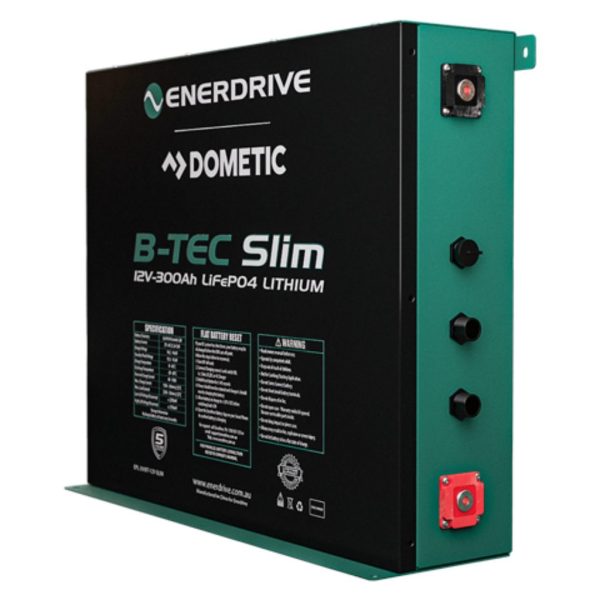 Enerdrive EPL-300BTM-12V B-TEC 300Ah Slim Metal Case Lithium Battery